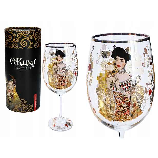 Carmani Sklenice na víno 640 ml G. Klimt Adela