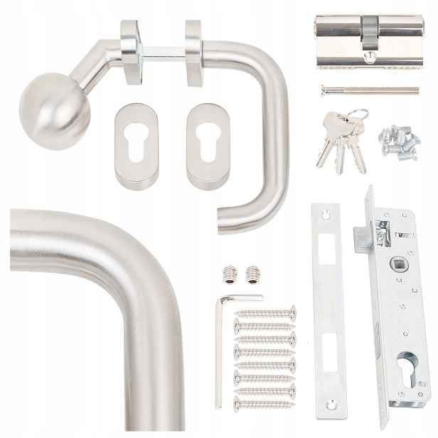 Sada Pro Bránu Inox Premium Klika-klik Levá Pružinová Posilovač