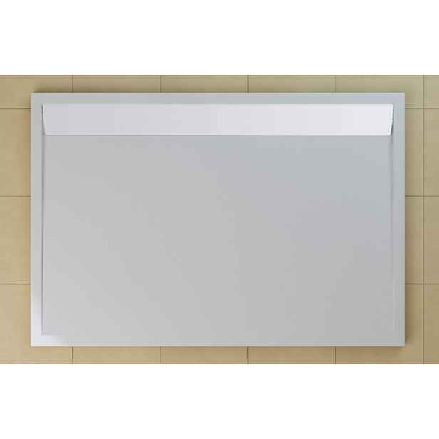SanSwiss WIA 90 160 04 04 Sprchová vanička obdélníková 90×160 cm bílá, kryt bílý, skládá se z WIA 90 160 04 a BWI 160 04 04