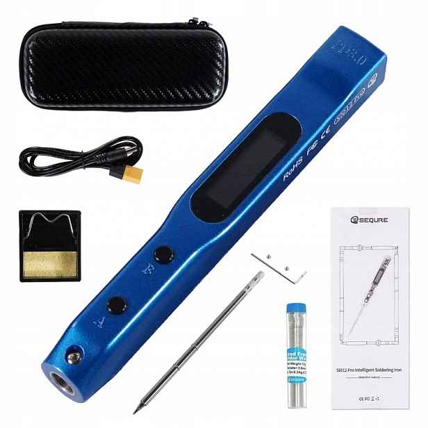 Sequre SI012 Pro páječka s hrotem T12-B2 modrá Set