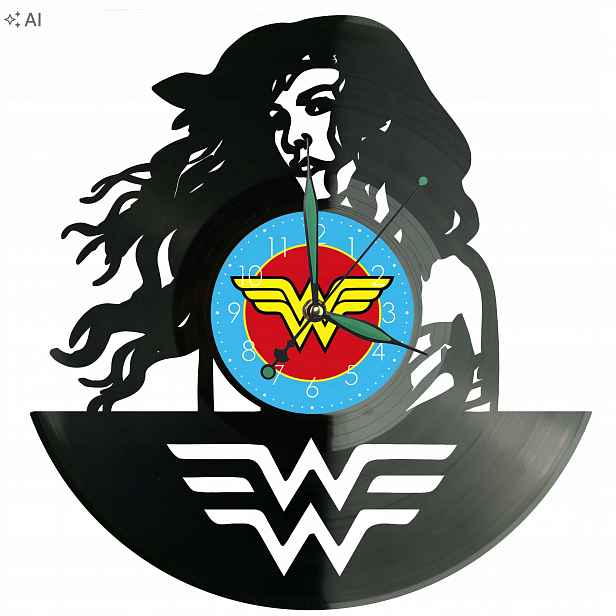 Wonder Woman Nástěnné Hodiny Vinylová Deska Dárek Památka K Narozeninám