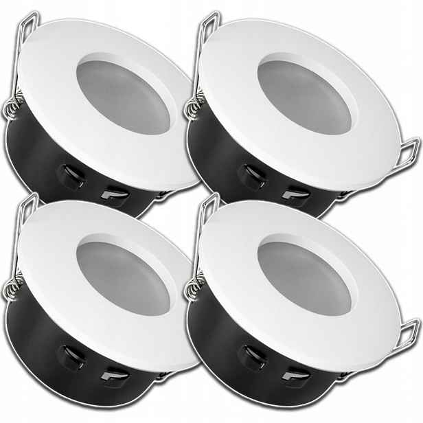4x Zapuštěné Kulaté Stropní Svítidlo Vodotěsné Pod Omítku IP65 Halogen