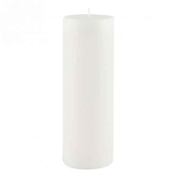Bílá svíčka Ego Dekor Cylinder Pure, doba hoření 60 h