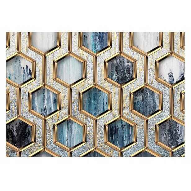 Fototapeta Hexagony Geometrický mramor 254x184