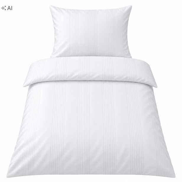 Hotelové Povlečení Damašek 140x200 1 povlečení – Pásy 5 cm – Zámek