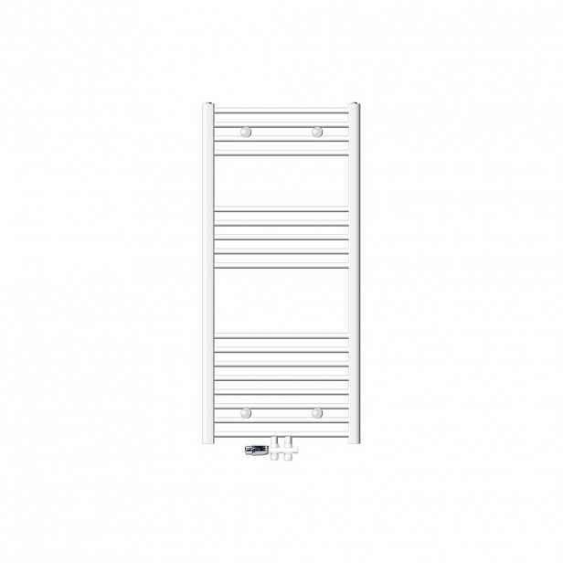 LuxeBath KOUPELNOVÉ těleso Sahara 600x1200 mm bílé, rovné, s ventilem, průchozí