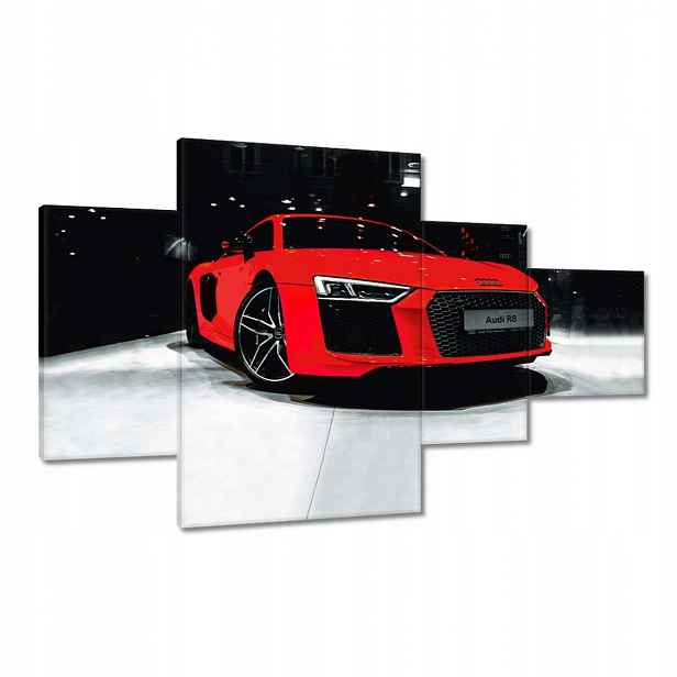 Obrazy 130x80 Červené Audi Audica R8