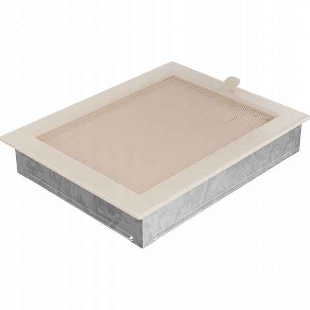 Ventilační mřížka krémová s žaluzií 22x30 krb