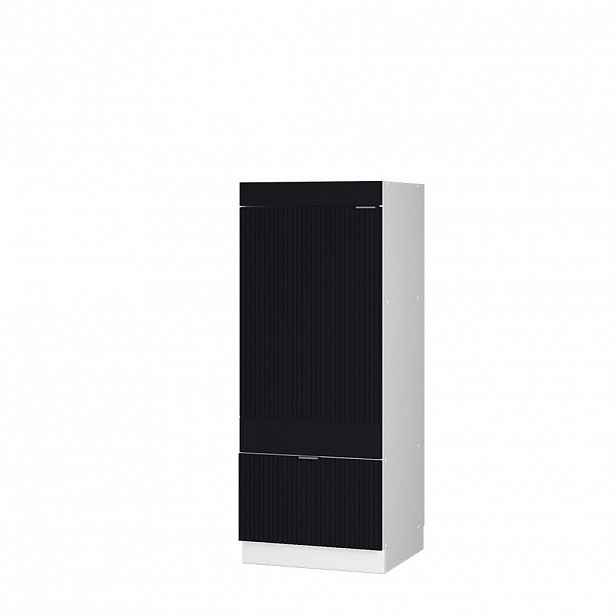 Vicco VYSOKÁ SKŘÍŇ Fame-Line, Černý pruhovaný/Bílá, 60 cm