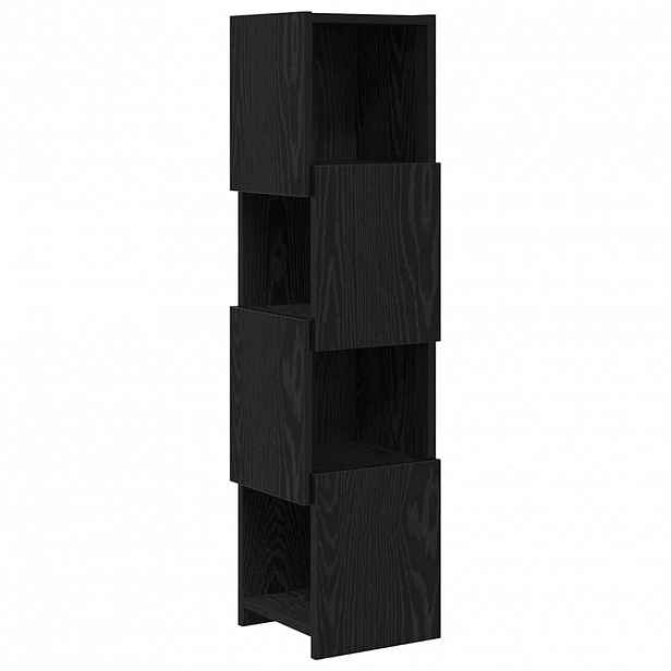 vidaXL Rohová skříňka 25,5x25x102cm Kompozitní dřevo Černý dub