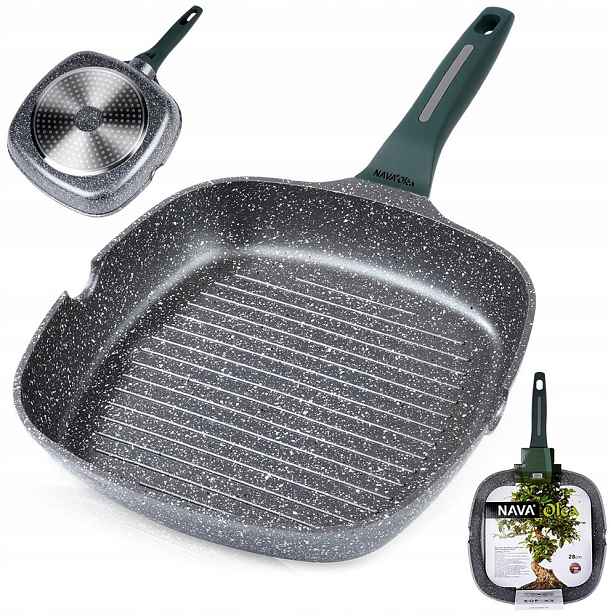 Grilovací pánev Nava Olea 28 cm nepřilnavá, granitová