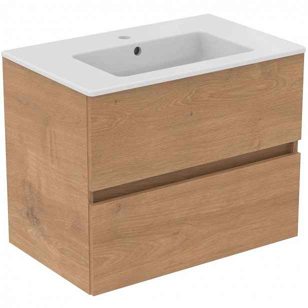 Ideal Standard Eurovit+ - Skříňka s umyvadlem, 55x70x44 cm, 2 zásuvky, přírodní dub R0573Y8