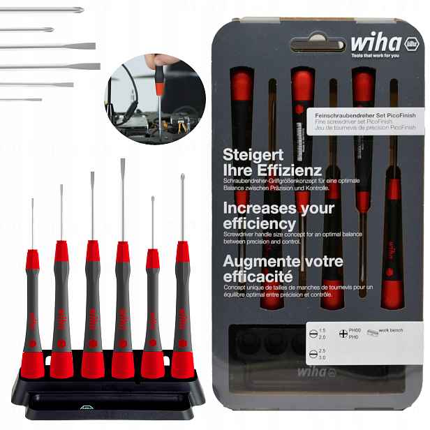 Wiha 42990 Přesné Šroubováky Pico Finish Sada Šroubováků 6 Kusů Ph Sl