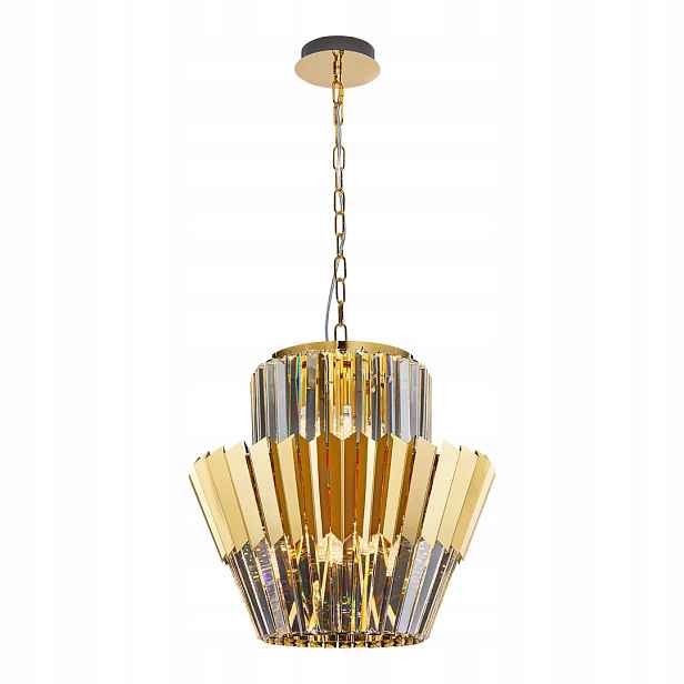 Zlatý křišťálový lustr glamour do ložnice obývacího pokoje 45 cm 9 bodů Milagro