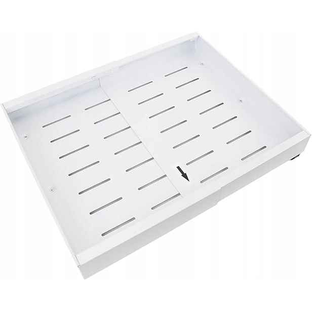 Výsuvná šuplík, rozšiřitelný organizér do skříně 30-54 cm x 52 cm, bílá barva