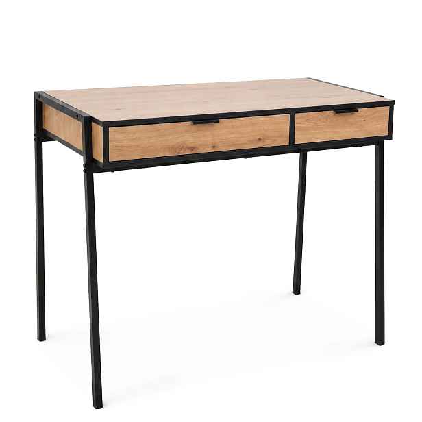 Ak furniture Psací stůl Zentia 100 cm černý/dub Craft