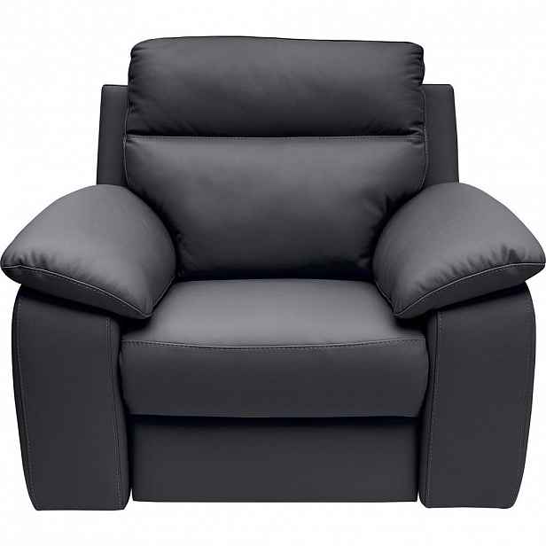 Celina Home KŘESLO UŠÁK, kůže, tmavě modrá