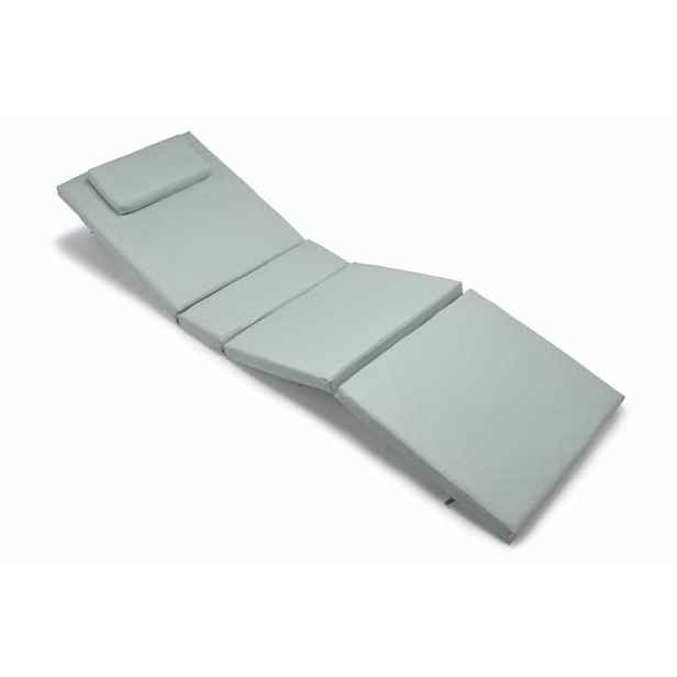 Divero 47377 188 x 58 x 5 cm Zahradní polstrování na lehátko světle šedé