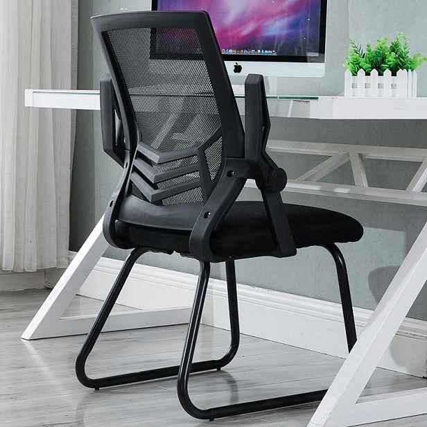 Ergonomické kancelářské a konferenční křeslo ze síťoviny – černé