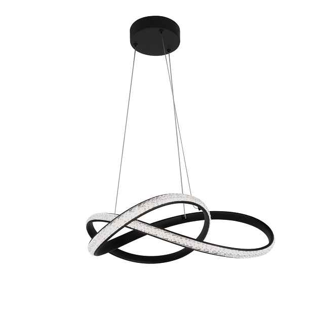 Glamour lampa do obývacího pokoje černá LED Fondi K-8236