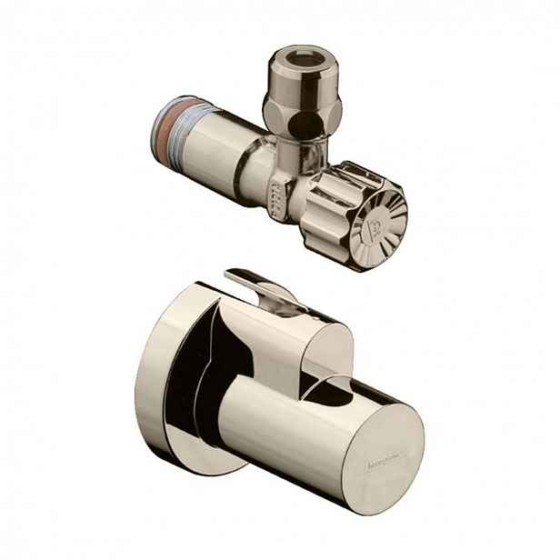 Hansgrohe - Rohový ventil s krytkou, kartáčovaný nikl 13954820