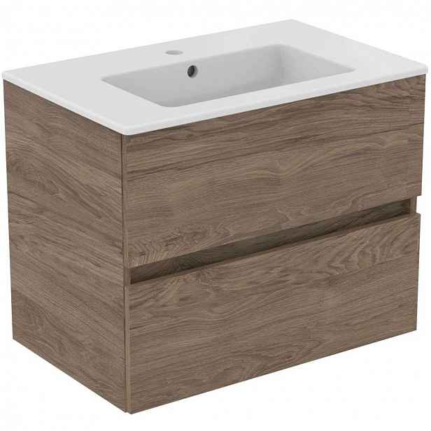 Ideal Standard Eurovit+ - Skříňka s umyvadlem, 55x70x44 cm, 2 zásuvky, ořech R0573Y9
