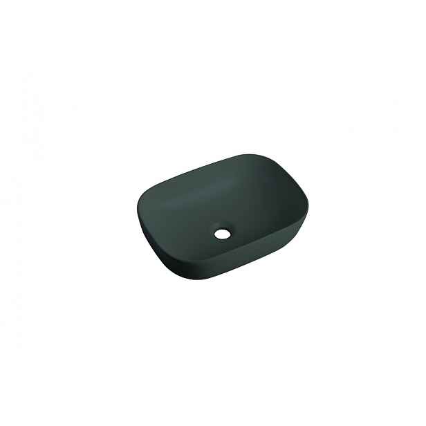 Umyvadlo na desku Swiss Aqua Technologies Infinitio 45,5x32,5 cm tmavě zelená mat bez přepadu SATINF4532DGEM