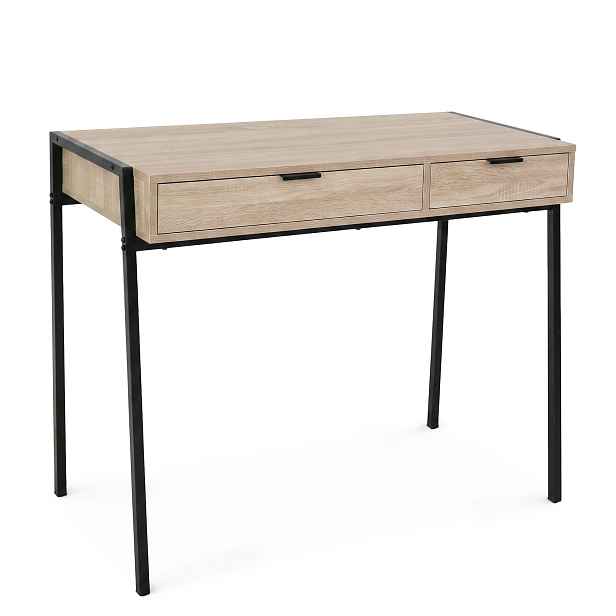 Ak furniture Psací stůl Zentia 100 cm černý/dub Sonoma