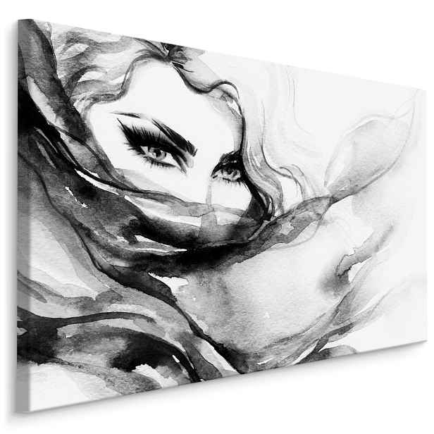 MyBestHome BOX Plátno Ženský Portrét v BW Varianta: 90x60