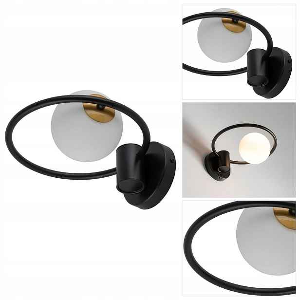 Nástěnné svítidlo Aqua černé barvy pro osvětlení chodby, útulné Sigma Lighting