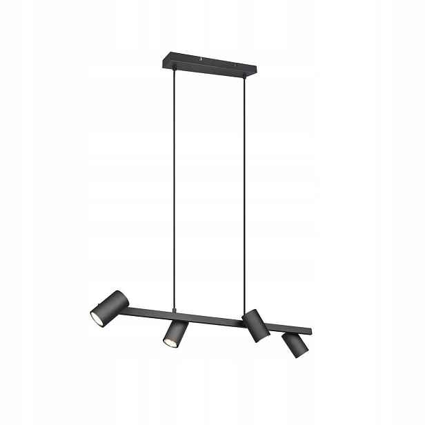 Závěsná lampa Vantos Černá Kov 4x35W Stmívatelná Led Obývací pokoj Trio