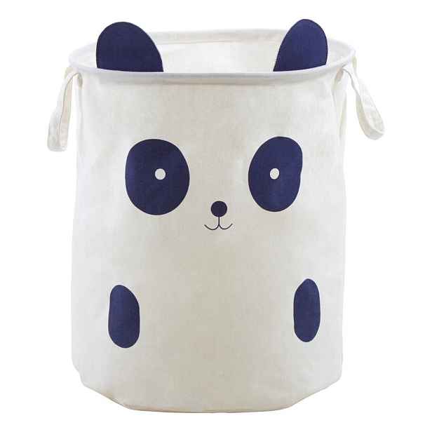 Bílý látkový dětský koš na hračky ø 38x48 cm Mimo Panda Face – Premier Housewares