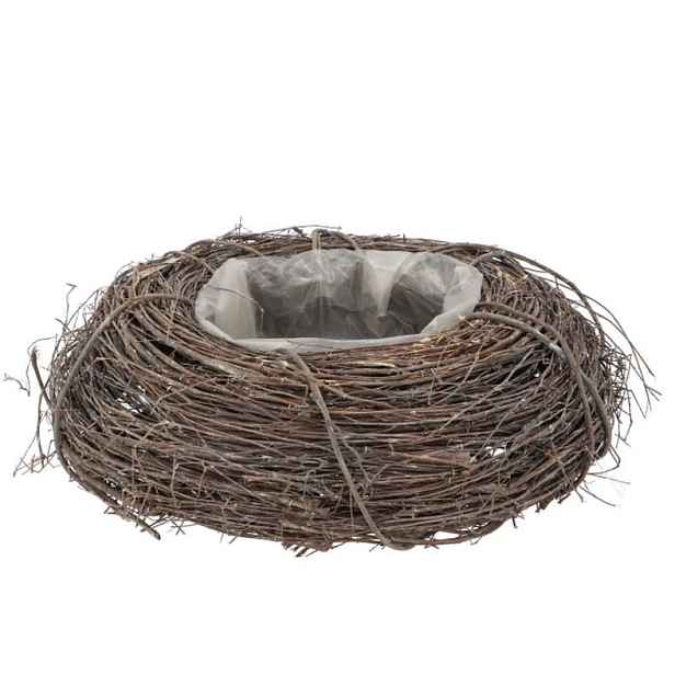 Šedý květináč věnec z jilmových větví Elm Branch - Ø 40*10 cm daan kromhout