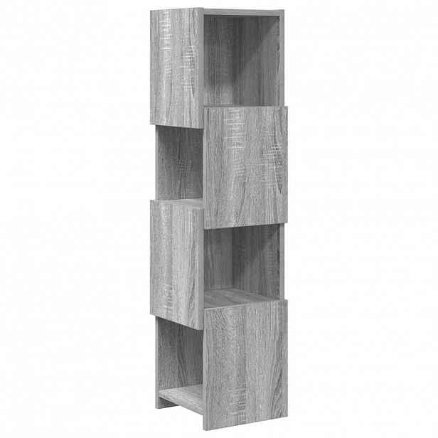 vidaXL Rohová skříňka 25,5x25x102cm Kompozitní dřevo Šedá Sonoma