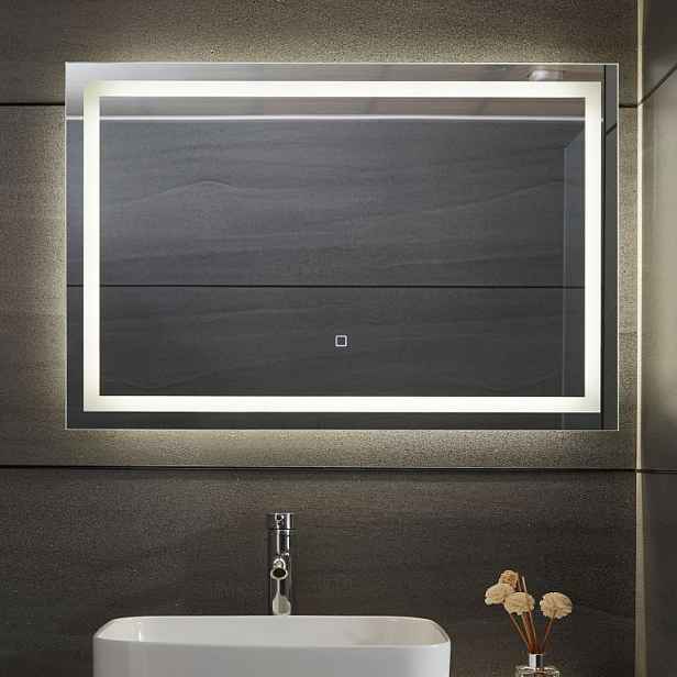 Aquamarin Koupelnové zrcadlo s LED osvětlením, 90 x 60 cm 80777