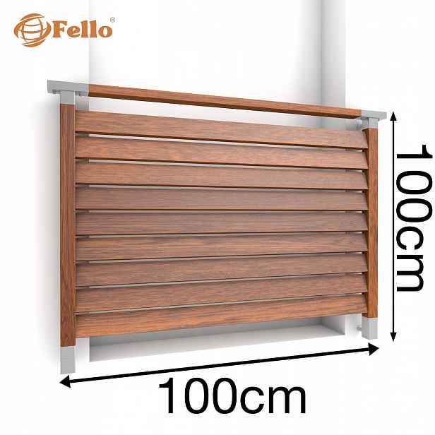 Fender Francouzský balkon 100 cm Zábradlí Dewno