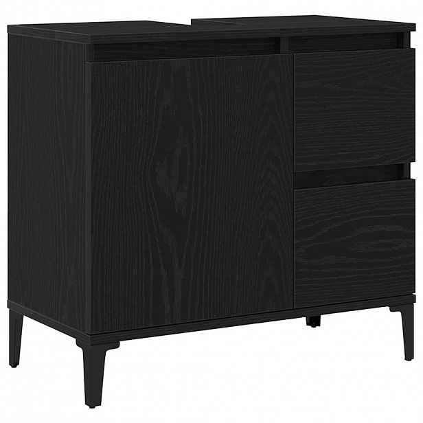 vidaXL Koupelnová skříň Černý dub 65 x 33 x 60 cm Kompozitní dřevo