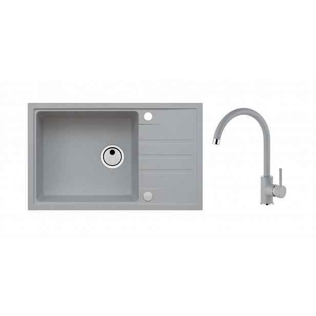 Alveus - Set dřezu Intermezzo 130 a baterie Kati, concrete SETA25865