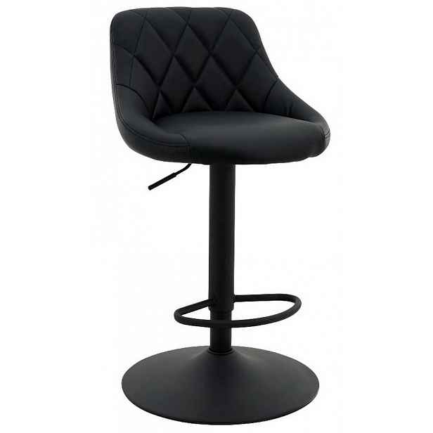 Barová židle Alexis, černá ekokůže