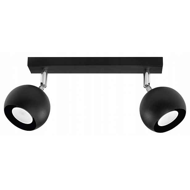 Černý stropní svítidlo 2xGu10 Oculare SL.0444 Sollux lighti