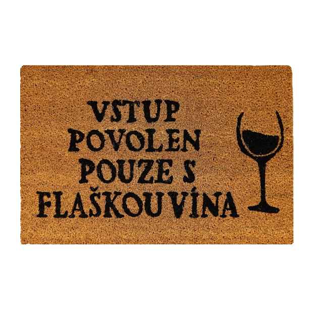 Rohožka Kokos Flaška vína - na ven i na doma, 40x60, hnědá, chodba / předsíň, Trade Concept