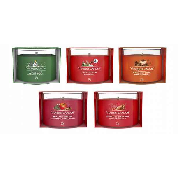 Sada 5 x Yankee Candle Vánoční svíčka mini 37 g