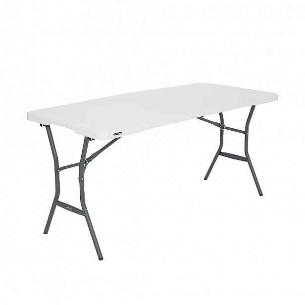 Skládací stůl 180 cm bílá / černá Dekorhome 150 cm