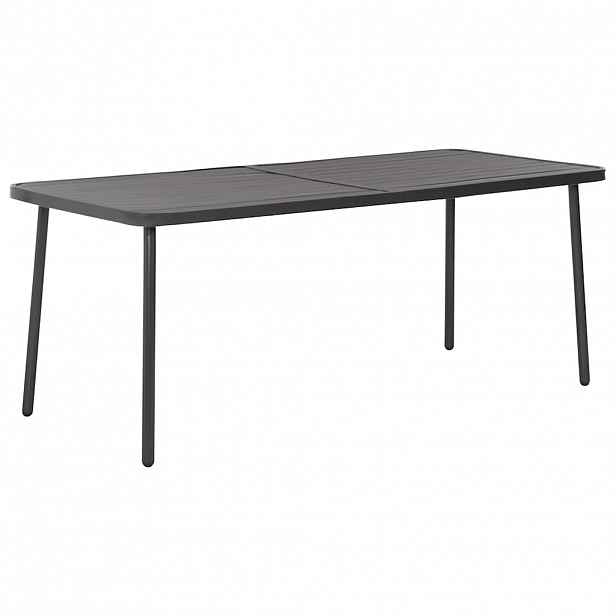 vidaXL Zahradní stůl tmavě šedý 180 x 83 x 72 cm ocel