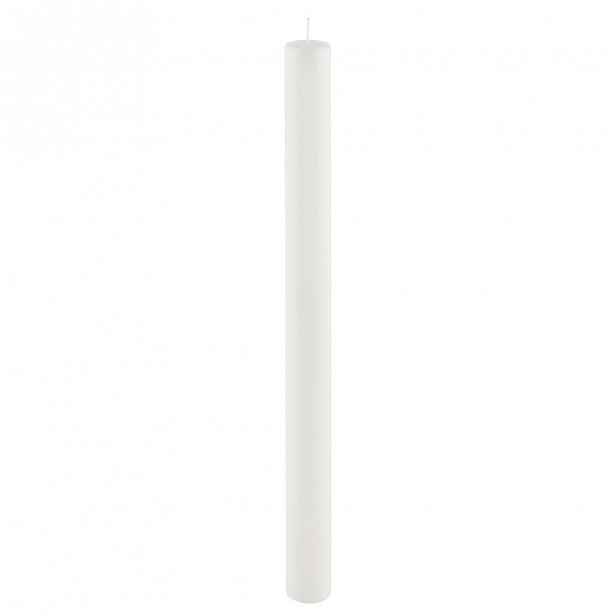 Bílá dlouhá svíčka Ego Dekor Cylinder Pure, doba hoření 53 h