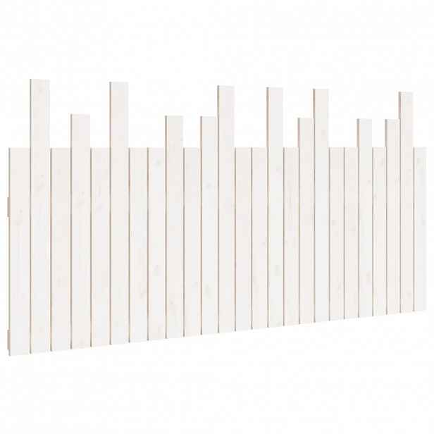 vidaXL Nástěnné čelo postele bílé 159,5x3x80 cm masivní borové dřevo