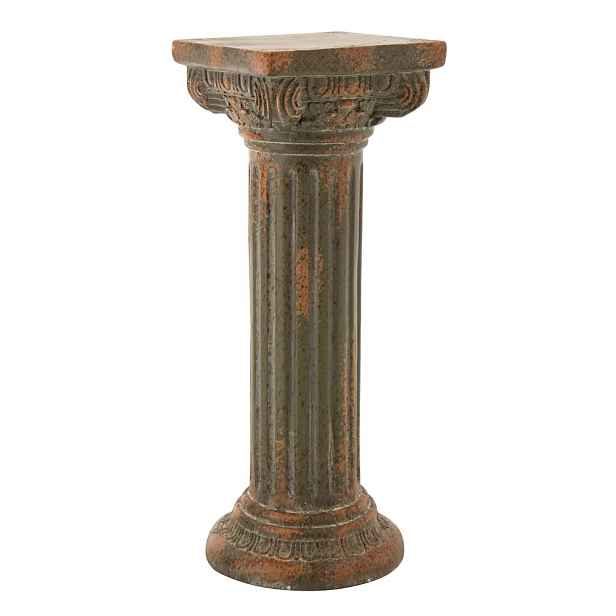 Zelený antik dekorační sloup pod květiny Antiqou - 35*35*92 cm J-Line by Jolipa
