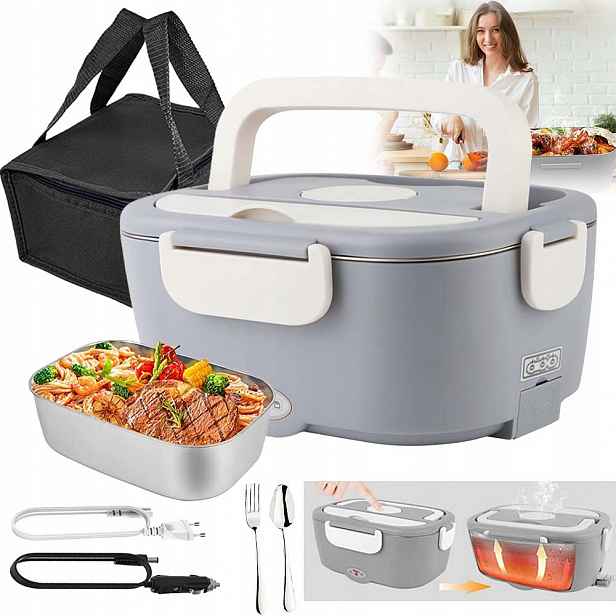 Elektrický Obědový Box, Nádoba Na Ohřívač Oběda Do Kanceláře Auta 1.5 L 65 W