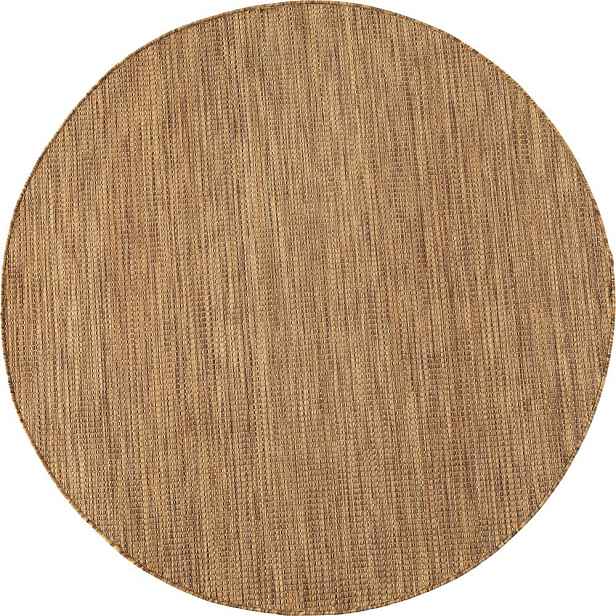 Hnědý kulatý vnitřní a venkovní koberec ø 80 cm Mira 1450 – Ayyildiz Carpets