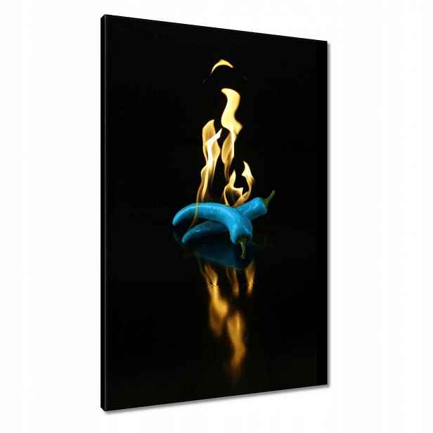 Obrazy 60x90 Modrá paprika v ohni